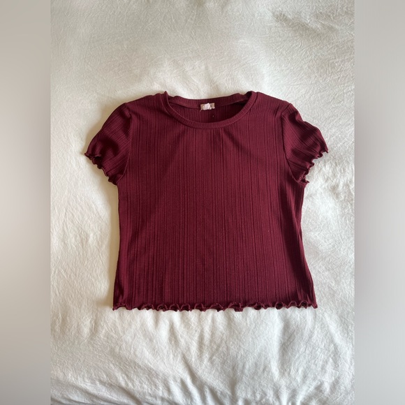 Garage burgundy crop top - Picture 1 of 4